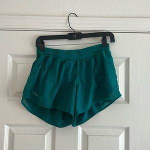 Turquoise lululemon shorts
